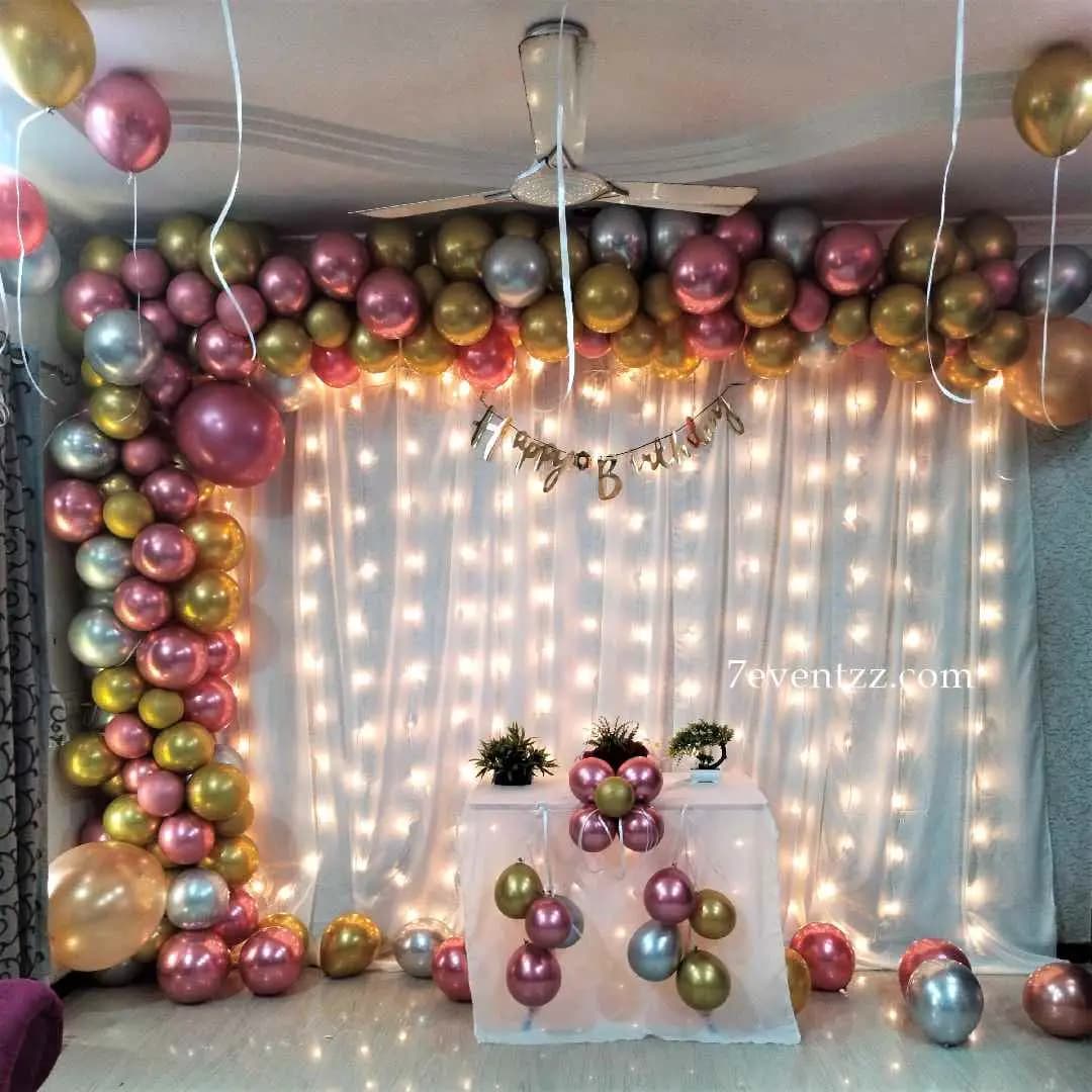 Chrome Balloon Birthday Decoration