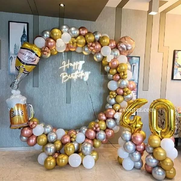 40th Birthday Balloon Decoration — 7eventzz decoration