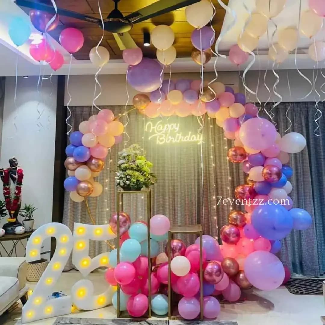 25th Birthday Colorful Decoration