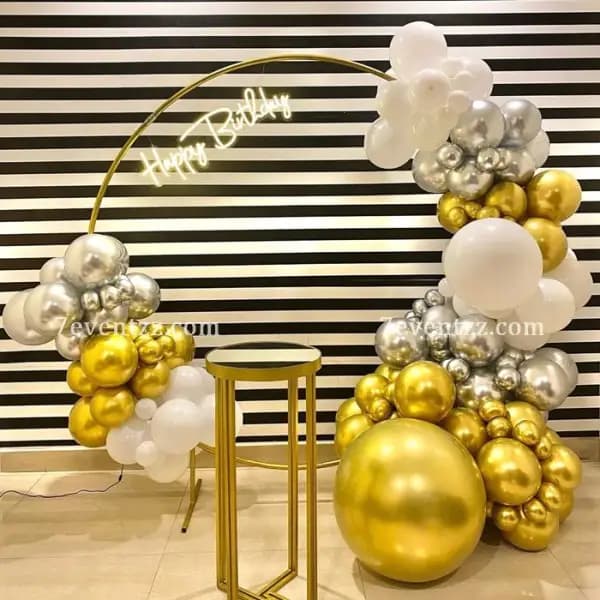 Birthday Round Backdrop Decoration