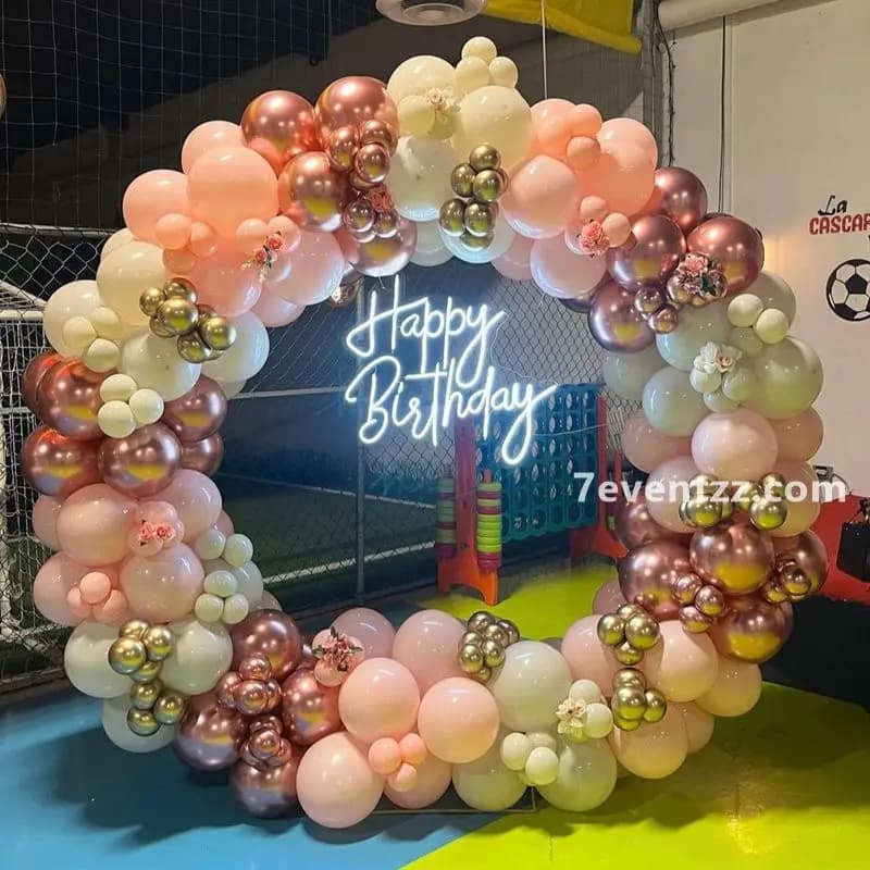 Glossy Birthday Neon Setup — 7eventzz decoration
