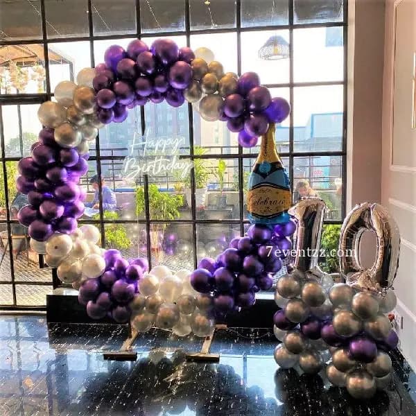 Purple Silver Theme Decoration — 7eventzz decoration