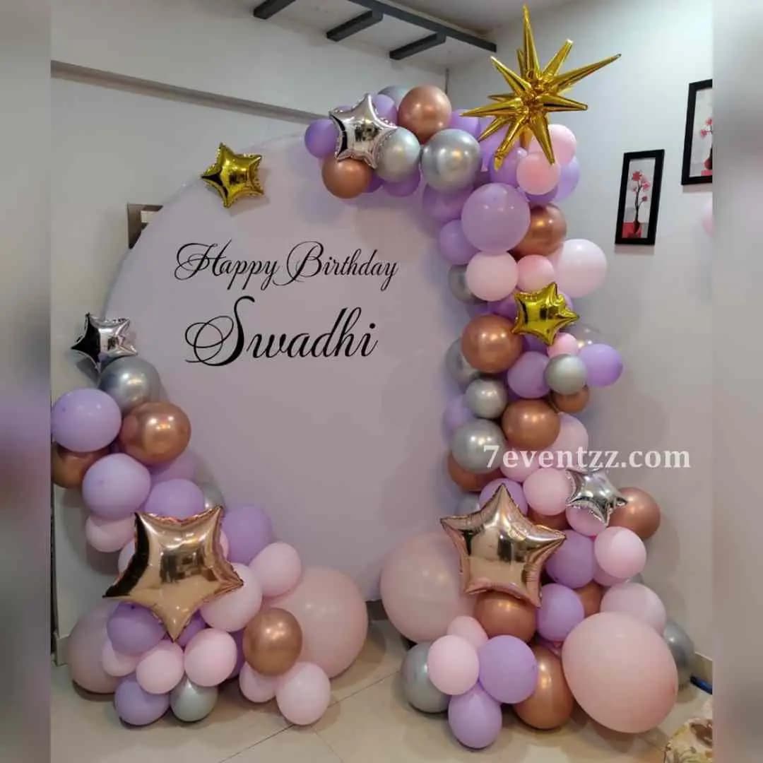 Customized Purple Backdrop — 7eventzz decoration