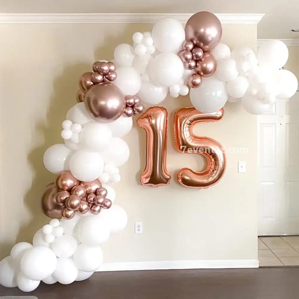 White Rose Gold Arch — 7eventzz decoration