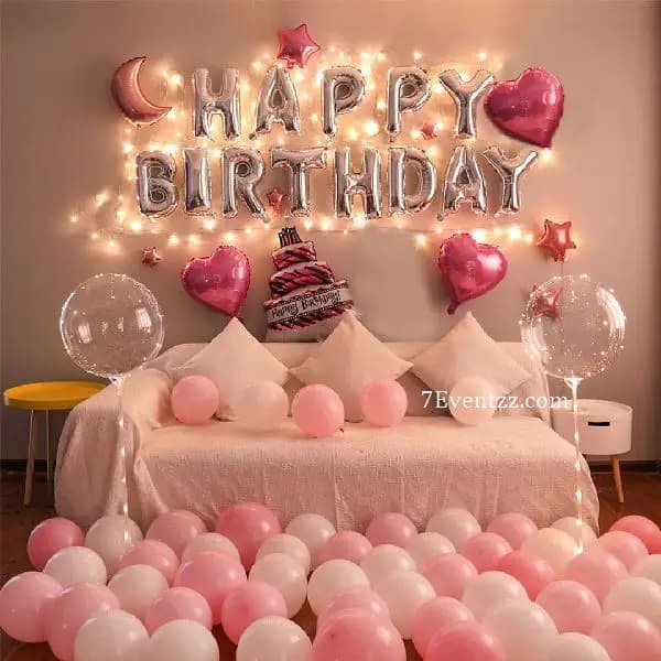 Pink White Hall Decoration — 7eventzz decoration