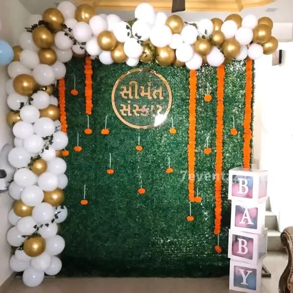 Seemantham Backdrop Decoration — 7eventzz decoration