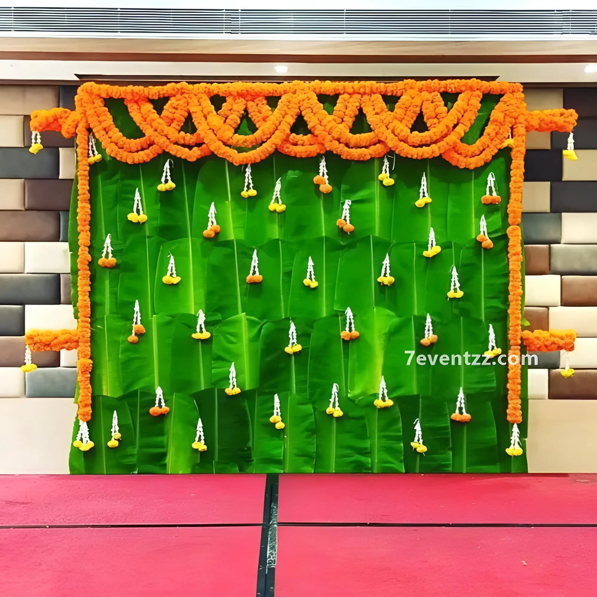 Green Leaves Backdrop Decoration — 7eventzz decoration