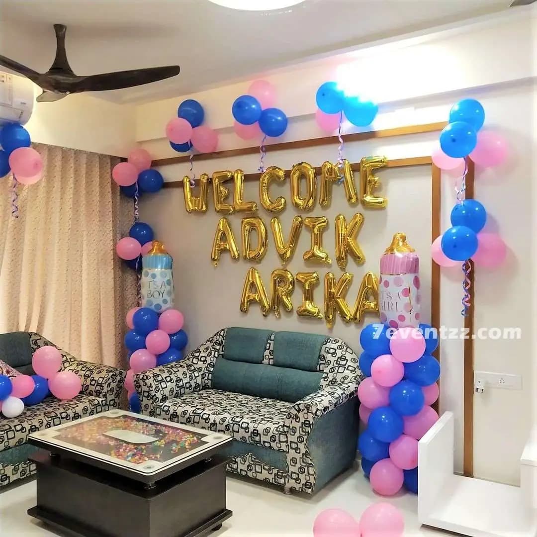 Welcome Twins Baby Decoration — 7eventzz decoration