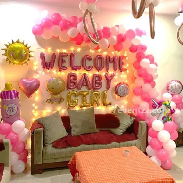 Pink White Welcome Decoration — 7eventzz decoration