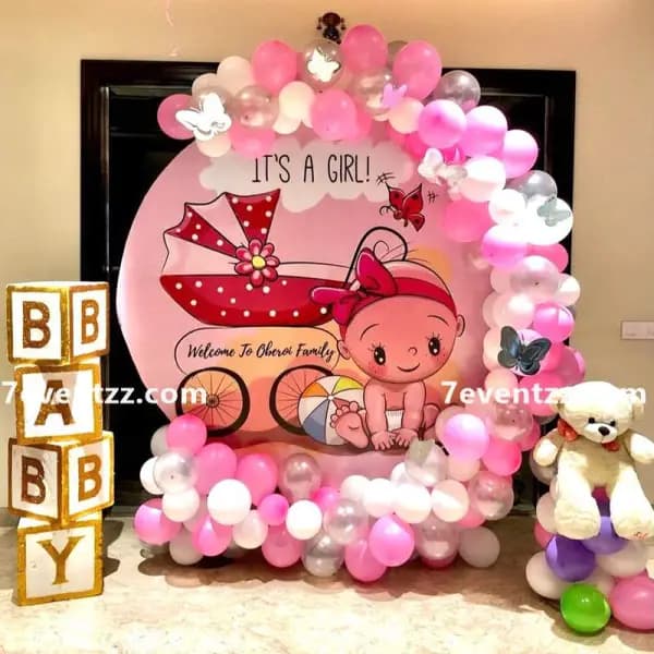 New Born Baby Girl Decoration — 7eventzz decoration