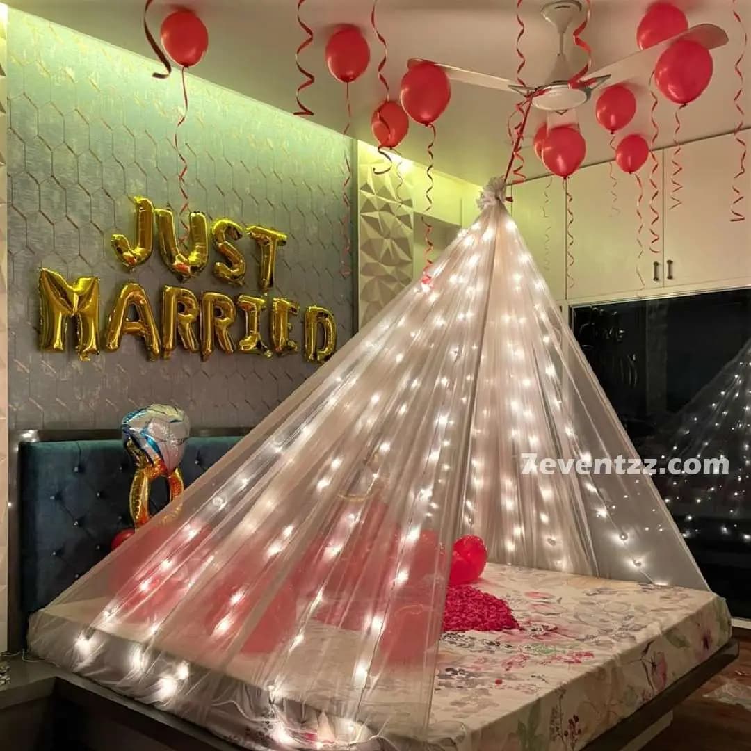 1st Night Bed Decoration — 7eventzz decoration