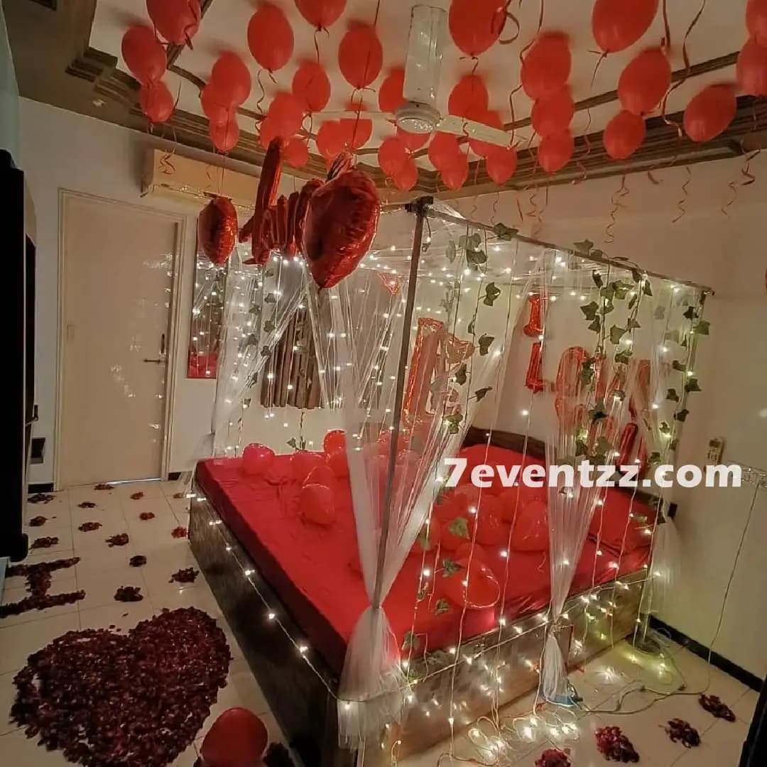 Bed Decoration for Honeymoon — 7eventzz decoration