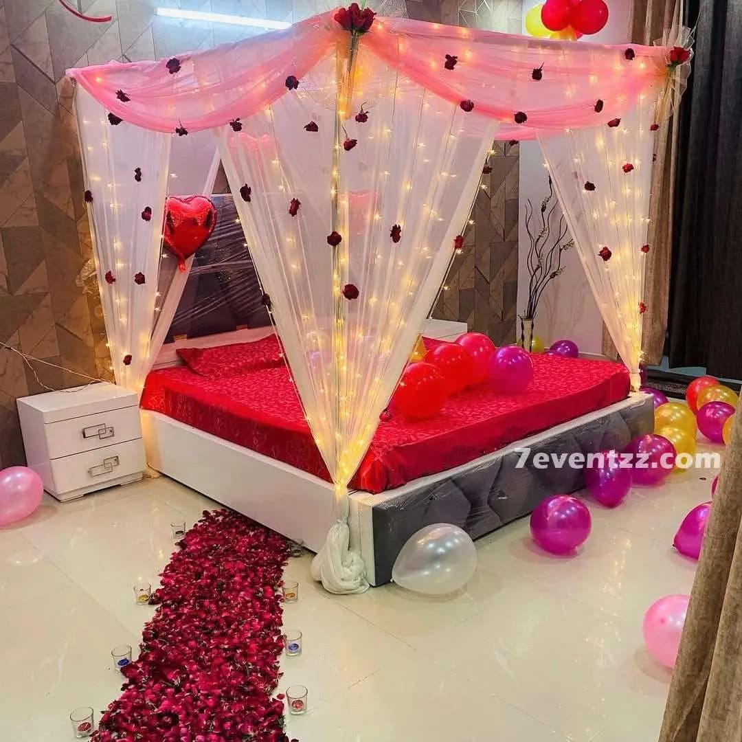 Suhagrat Room Decoration — 7eventzz decoration