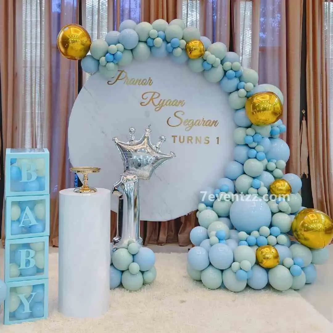 1st Birthday Balloon Decor
