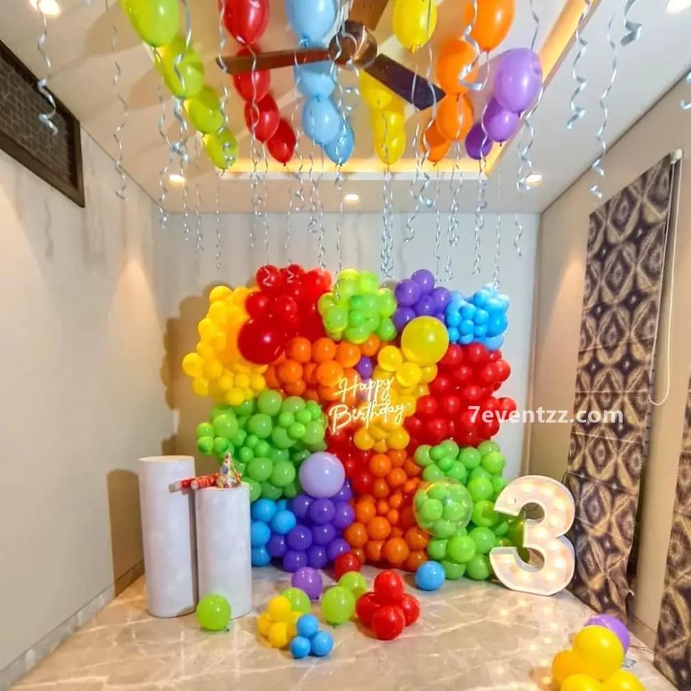 Colorful Balloon Wall Decoration