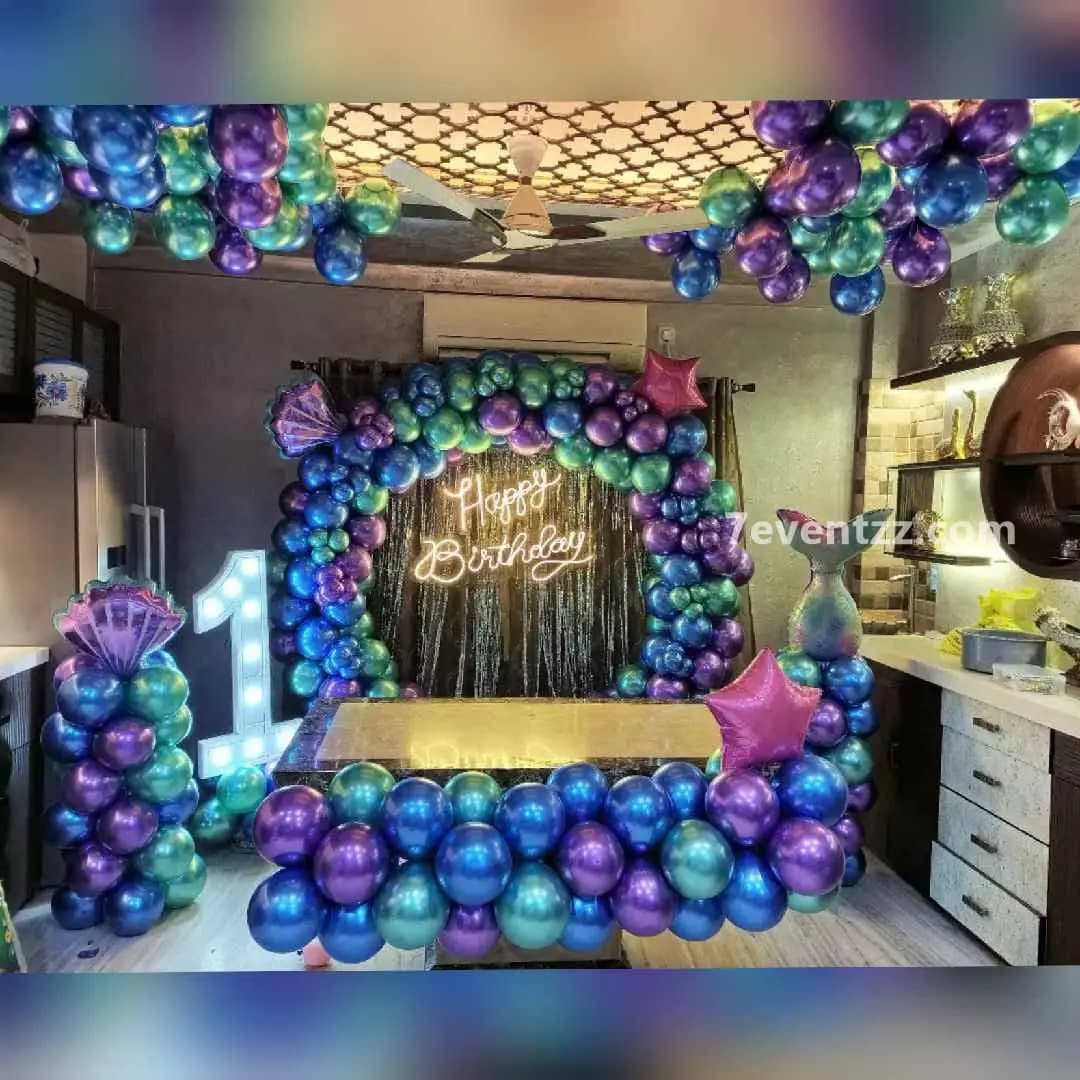Mermaid Theme Balloon Decor — 7eventzz decoration