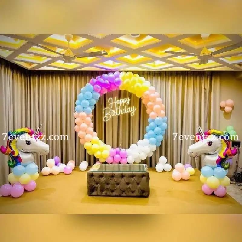 Unicorn Theme Backdrop Decoration — 7eventzz decoration