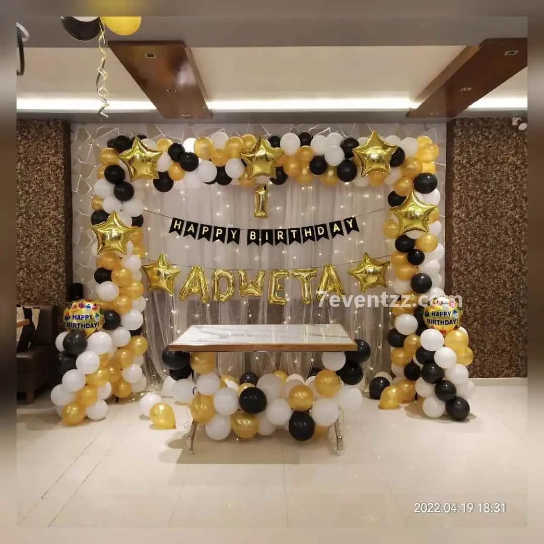 Black and Golden Stage Decoration — 7eventzz decoration