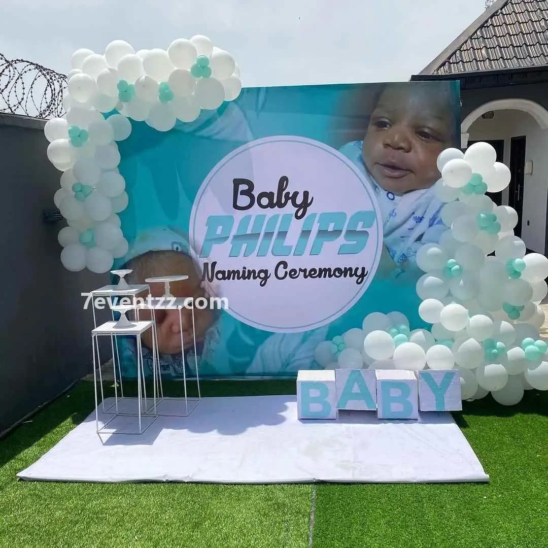 Baby Boy Customized Backdrop — 7eventzz decoration