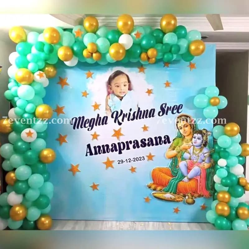 Krishna Theme Annaprashan Decoration — 7eventzz decoration