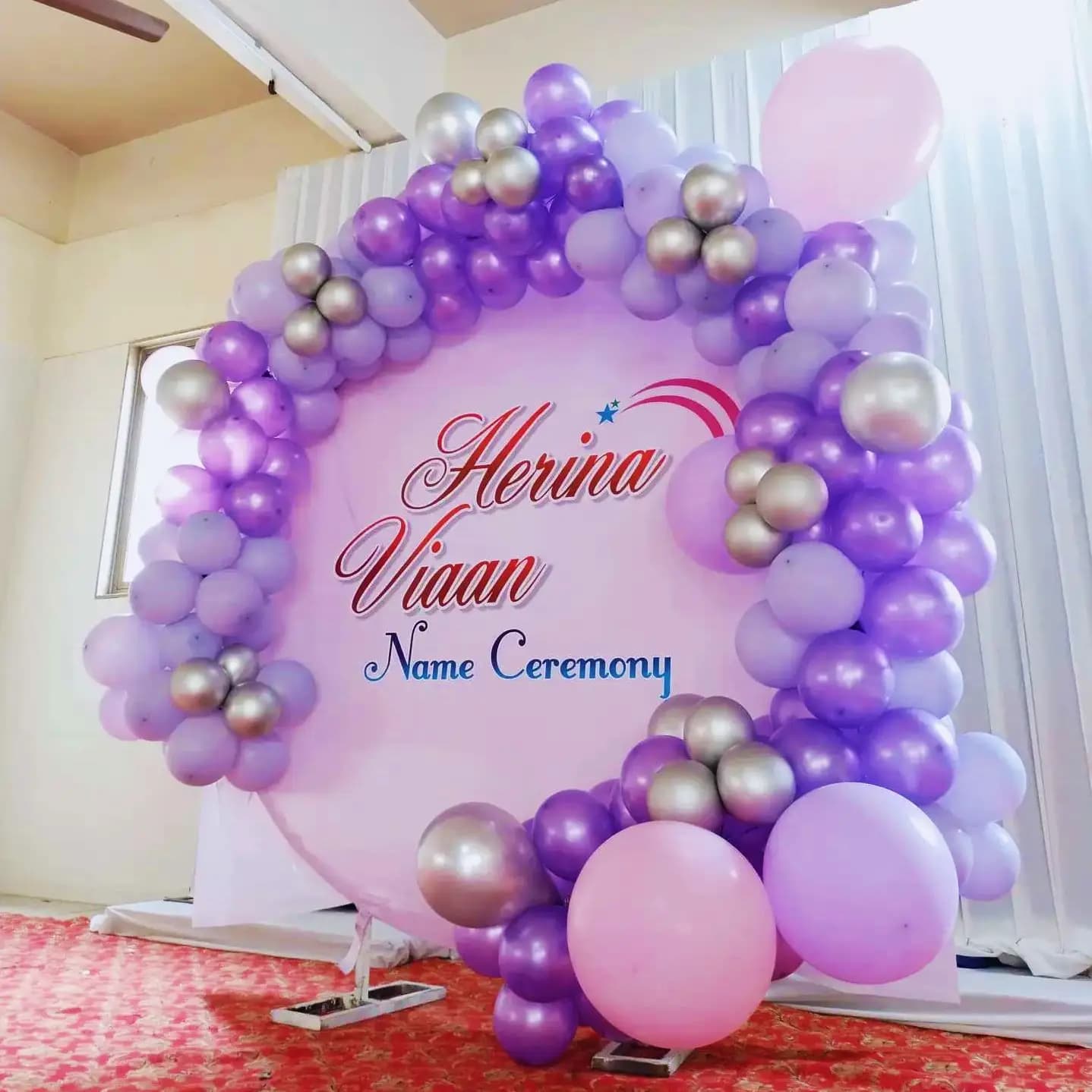 Customized Naming Backdrop — 7eventzz decoration
