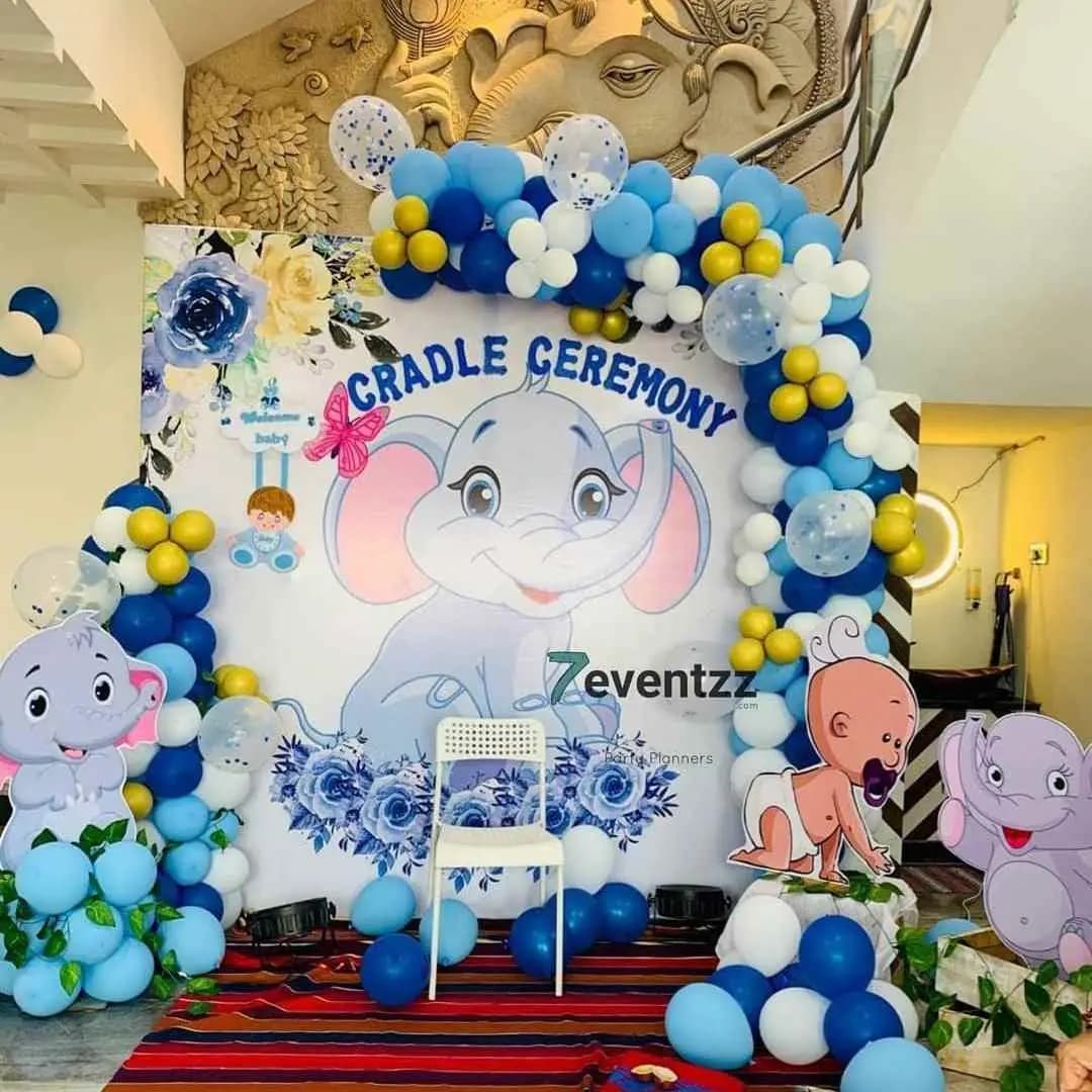 Cradle Ceremony Theme Background — 7eventzz decoration