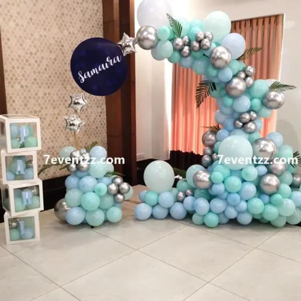 Naming Round Backdrop Decoration — 7eventzz decoration