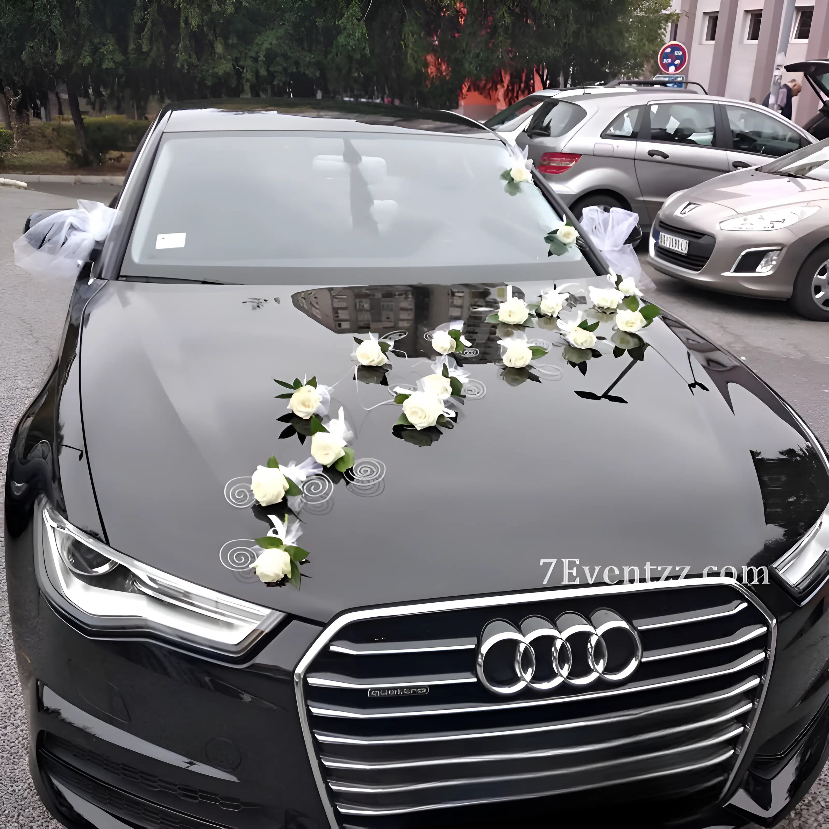 Wedding Car Decor With Roses — 7eventzz decoration