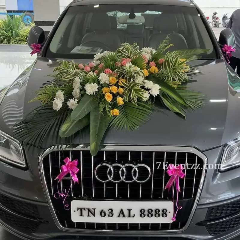 Wedding Car Decoration With Flowers — 7eventzz decoration