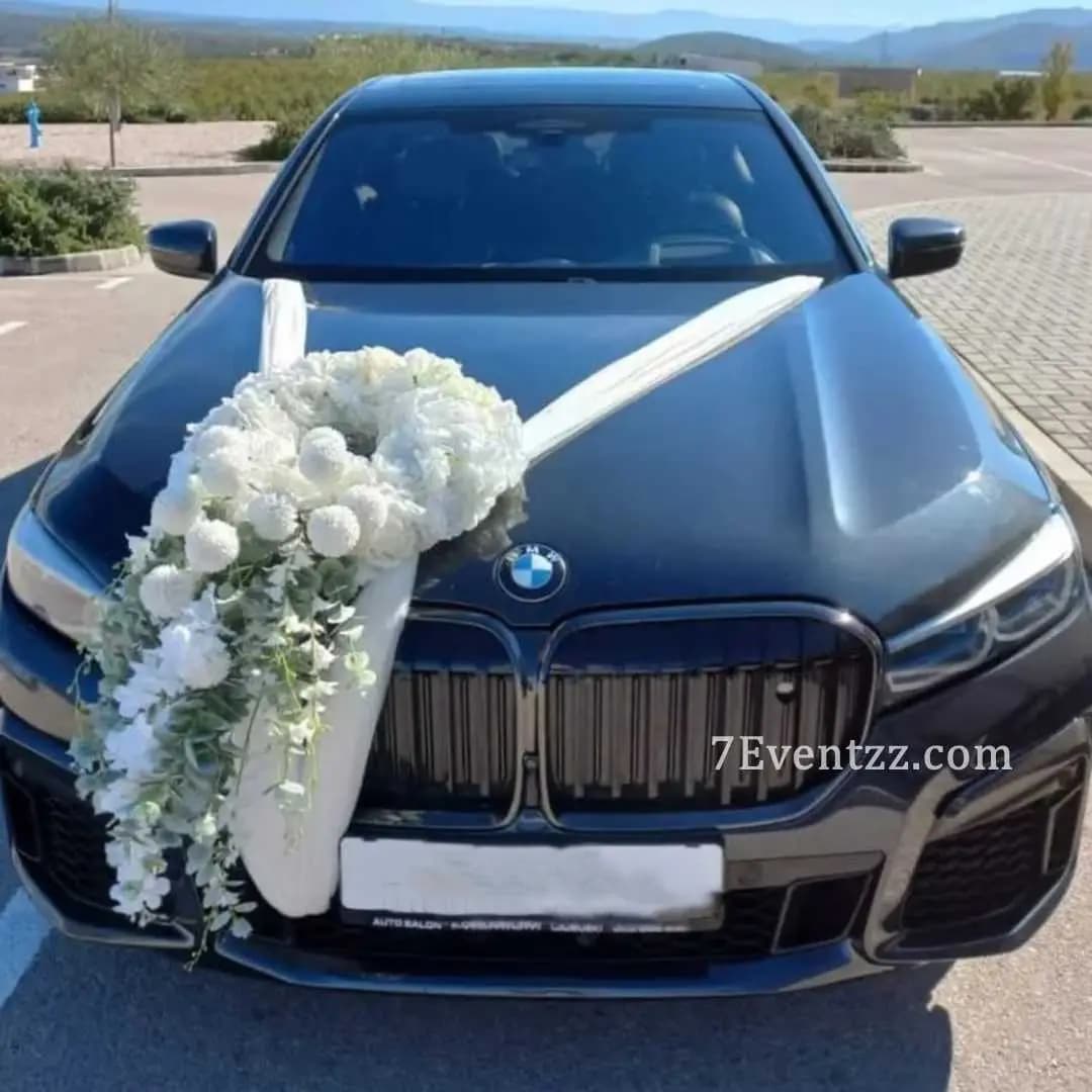 White Flower Car Decoration — 7eventzz decoration