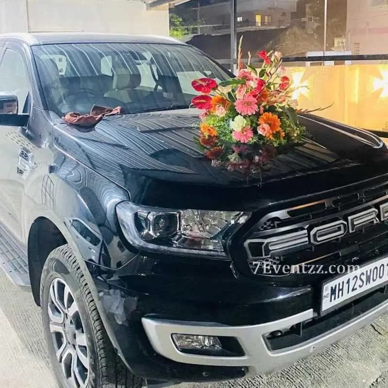 Marriage Car Decor With Rose — 7eventzz decoration