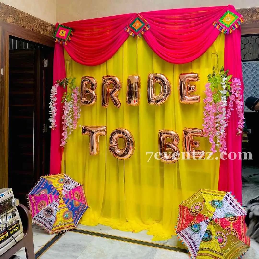 Indoor Haldi Decoration — 7eventzz decoration