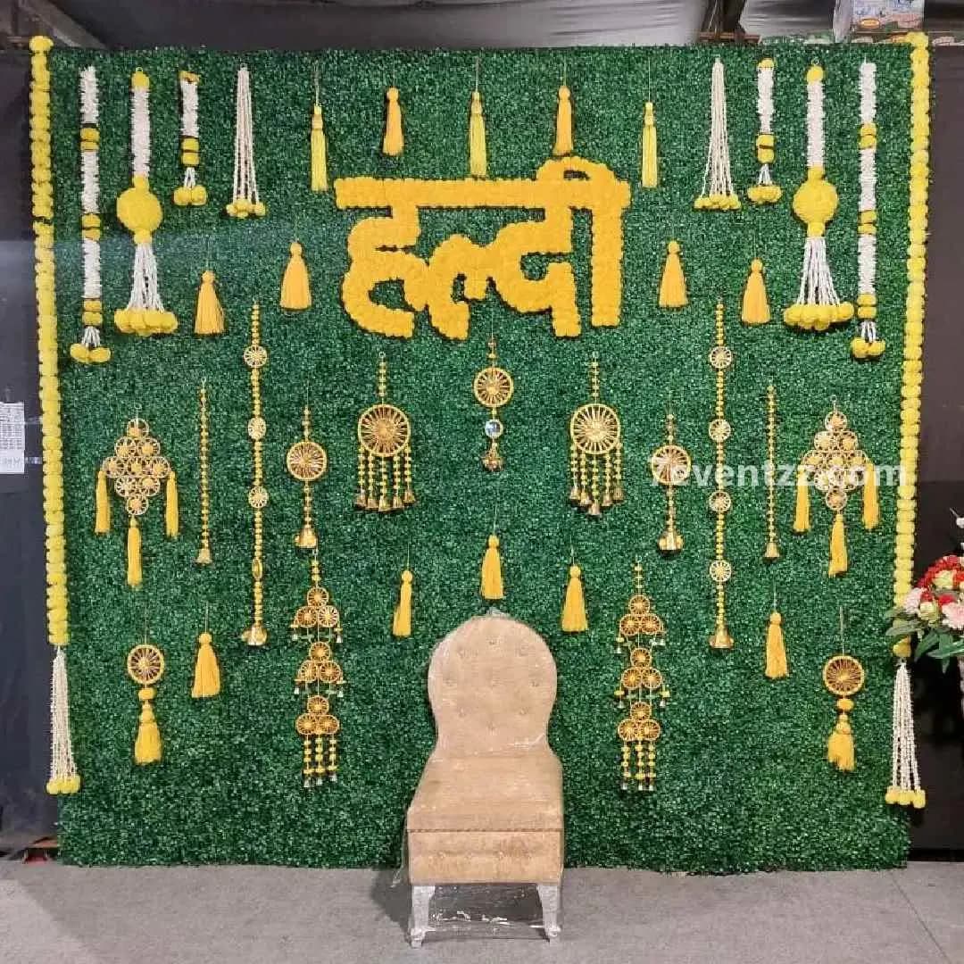 Tassle Themed Haldi Decor — 7eventzz decoration