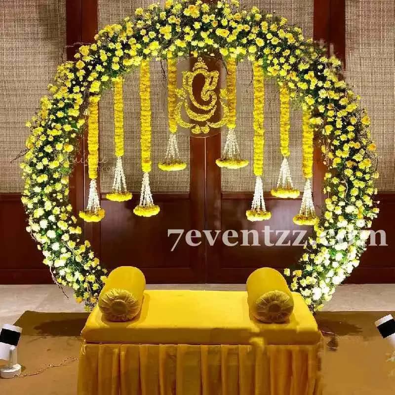 Haldi Ring Flower Decor — 7eventzz decoration