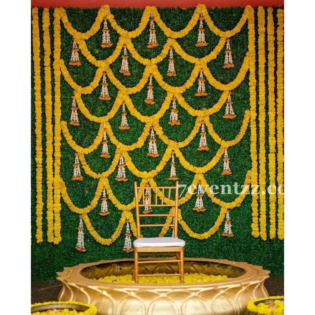Floral Arc Haldi Decor — 7eventzz decoration