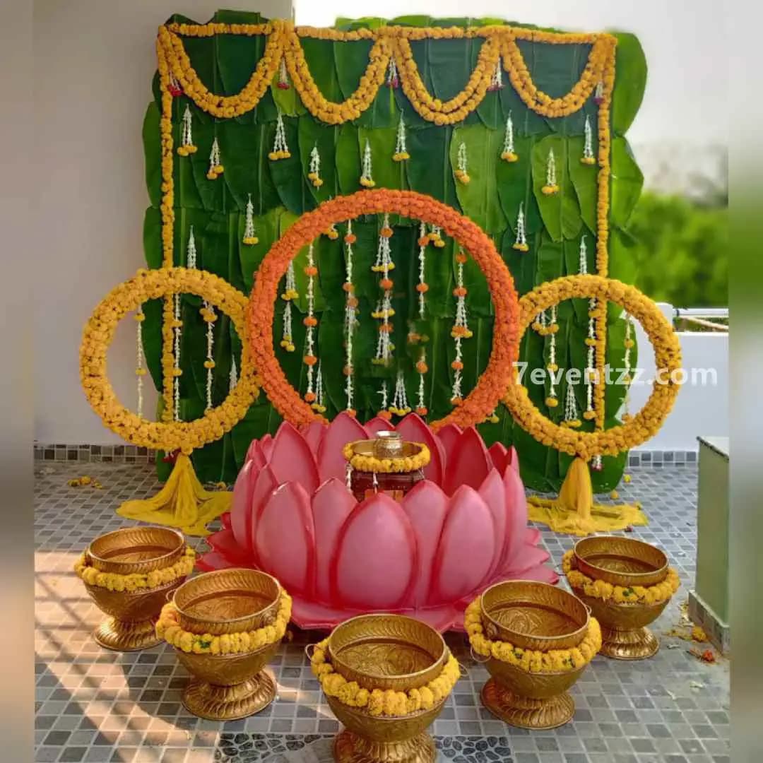 Lotus Haldi Setup — 7eventzz decoration
