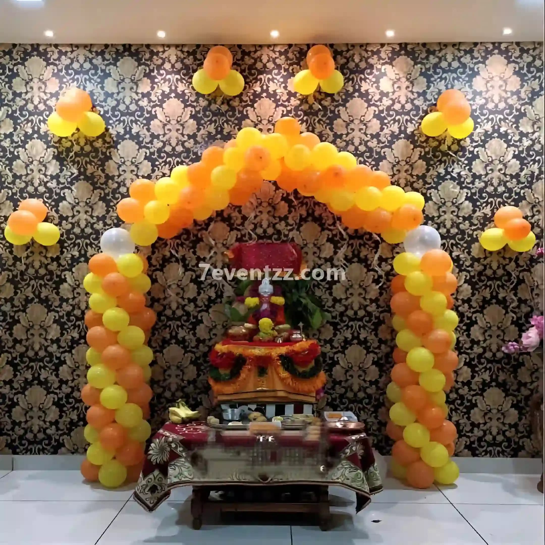 Balloon Decoration for Ganpati — 7eventzz decoration