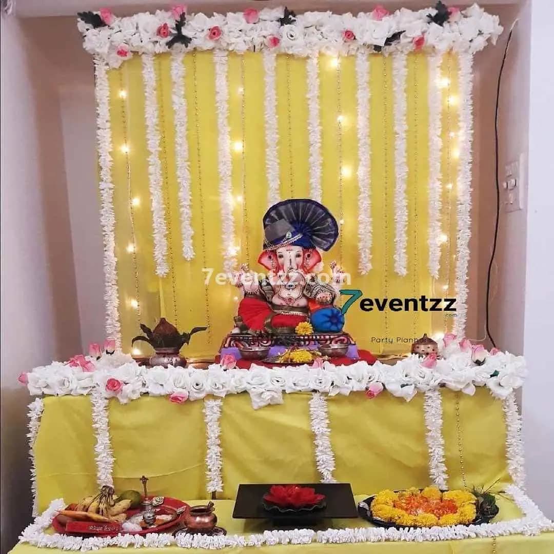 Ganpati Home Decoration — 7eventzz decoration