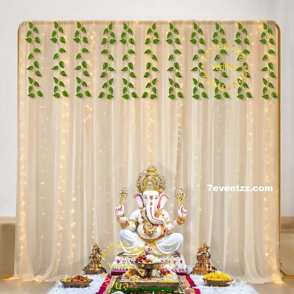 Simple Ganpati Home Decoration — 7eventzz decoration