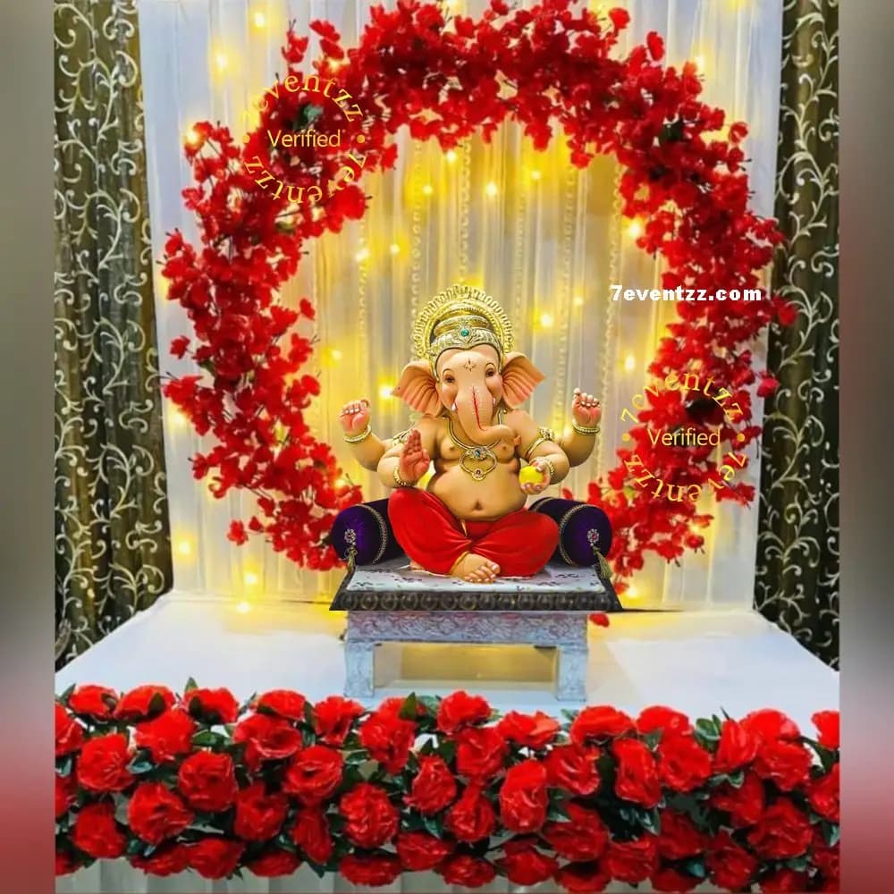 Ring Background Setup for Ganpati — 7eventzz decoration