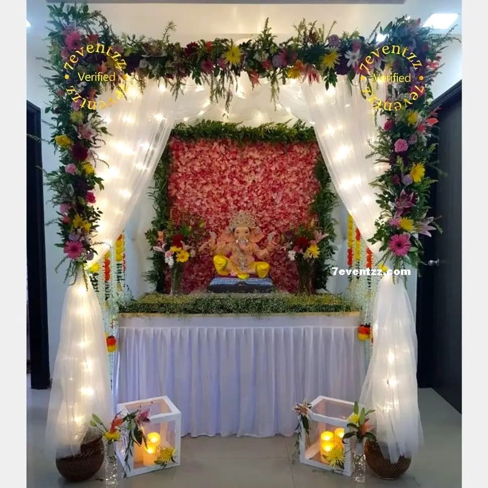 Ganpati Mandap Decoration — 7eventzz decoration