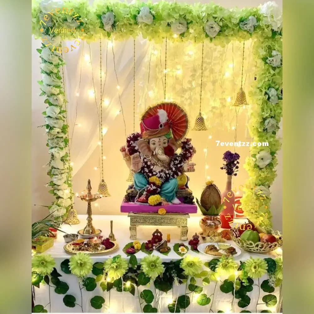 Ganesh Chaturthi Decoration at Home — 7eventzz decoration