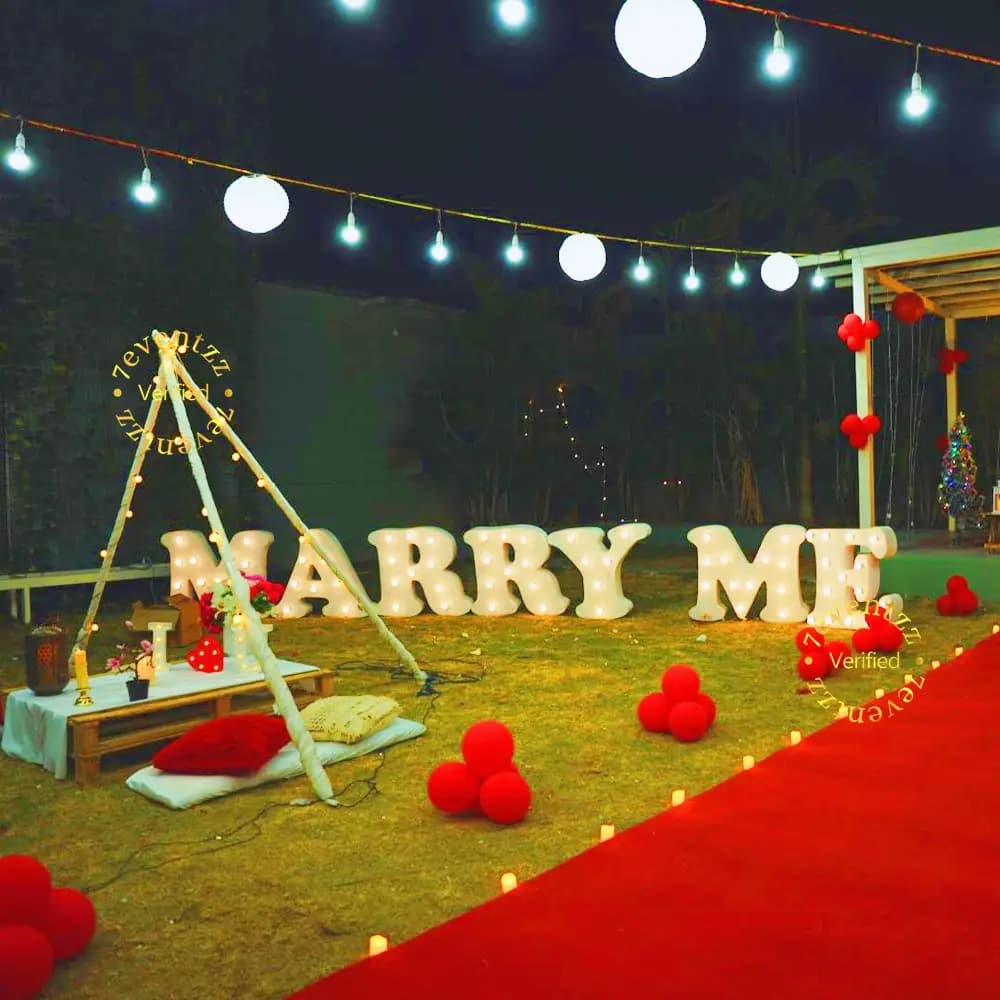 Garden Marry Me Proposal — 7eventzz decoration