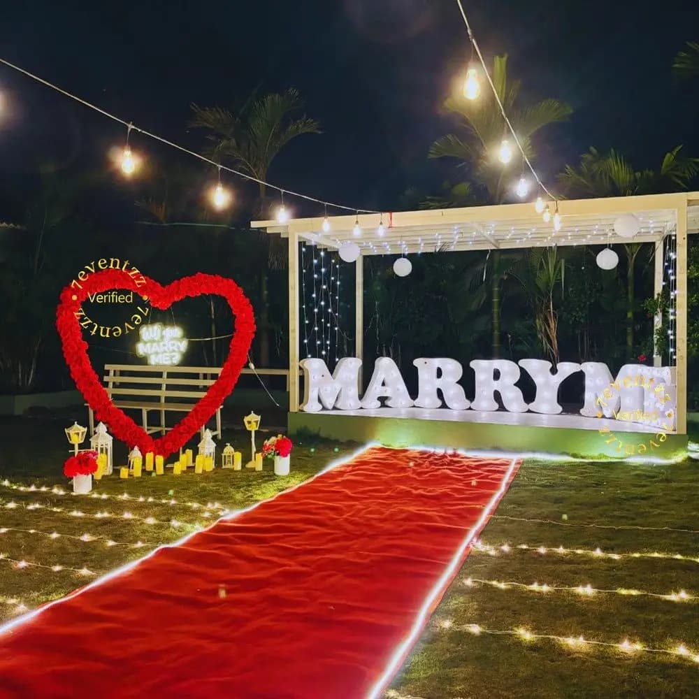 Romantic Marry Me Proposal Setup — 7eventzz decoration