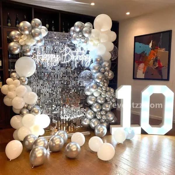 Silver Sequins Decoration decoration