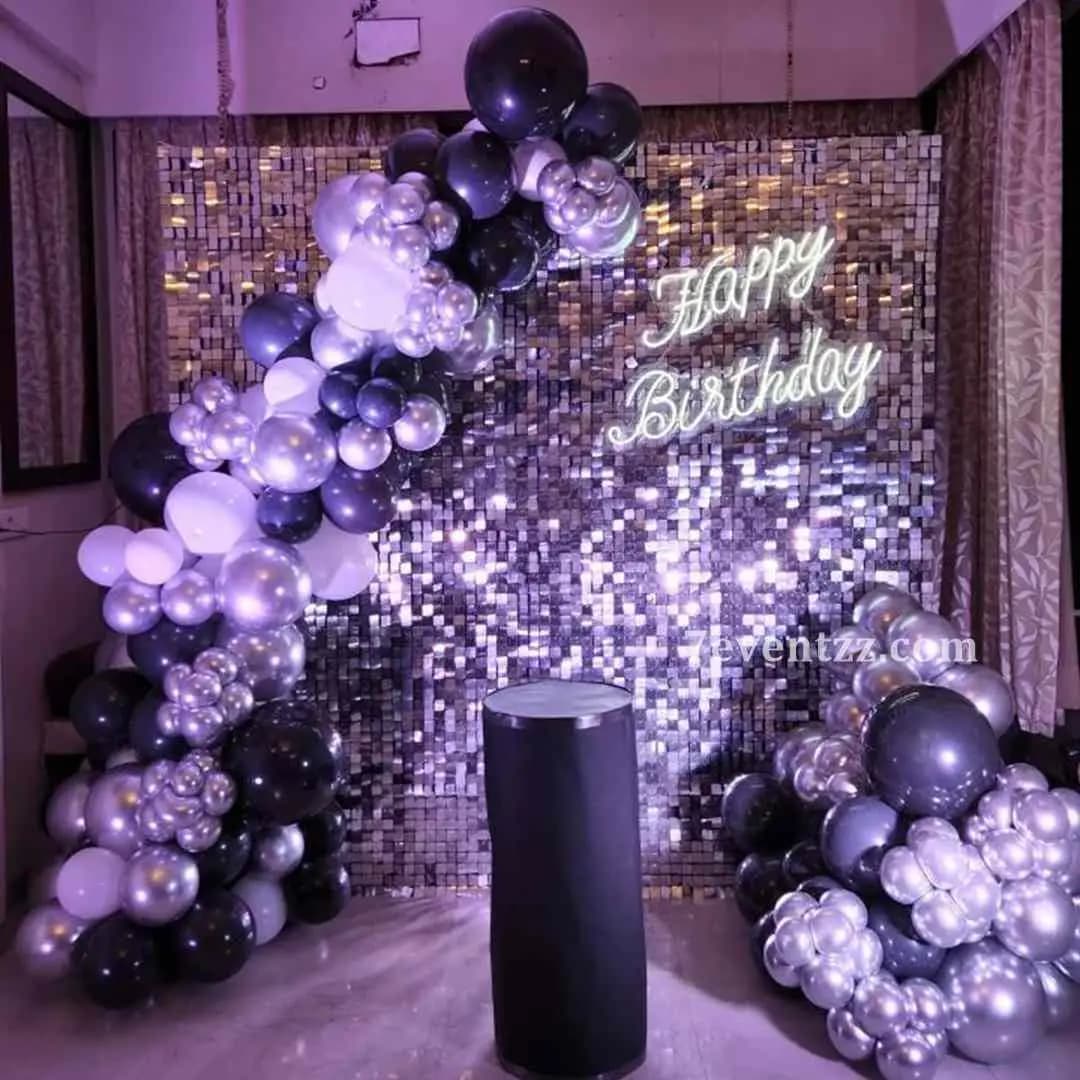Black Silver Sequins decoration