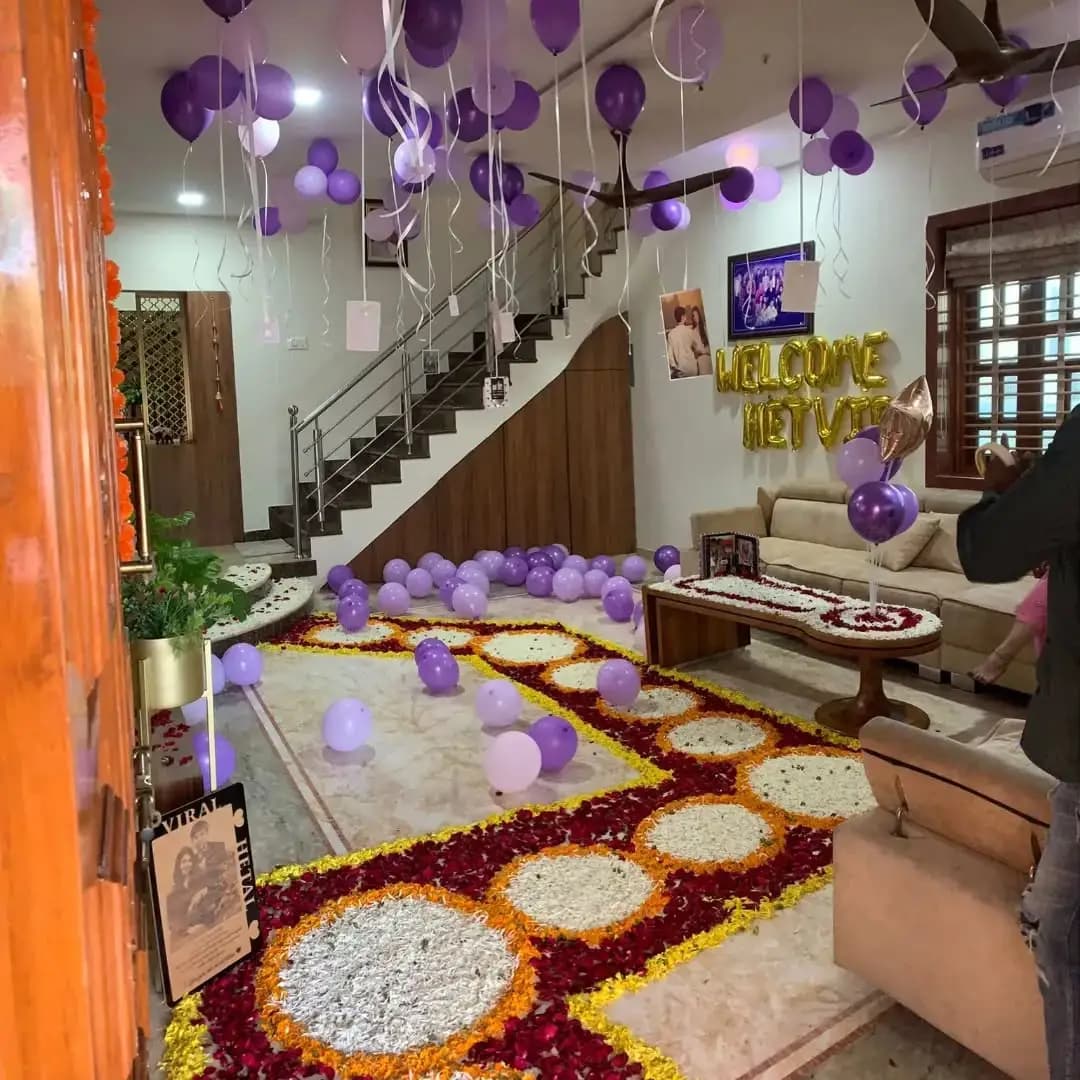 Bride Welcome Decoration at Home — 7eventzz decoration