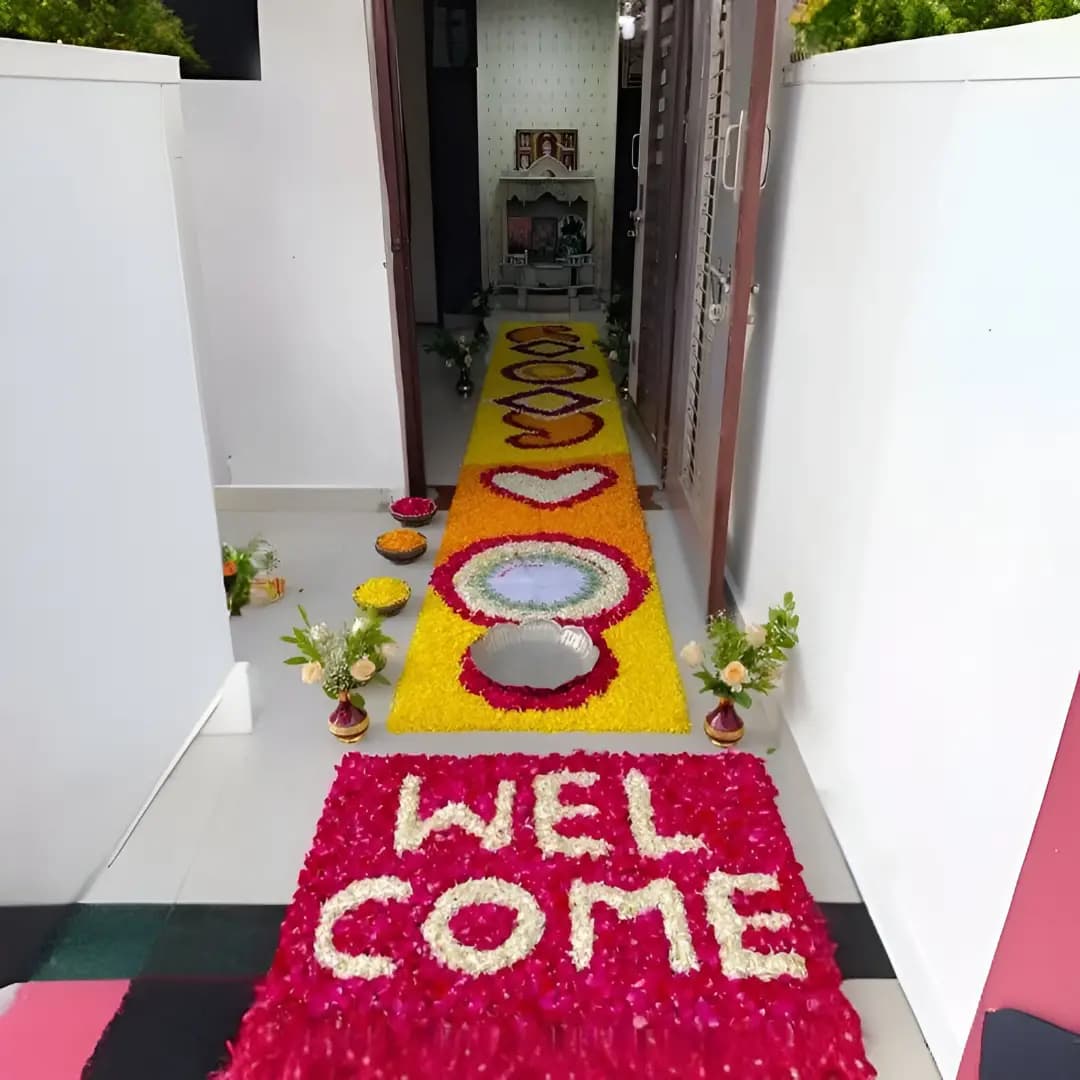 Grand Bride Welcome Flower Pathway Decoration — 7eventzz decoration