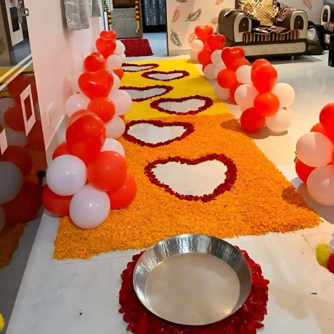 Royal Wedding Bridal Entry with Floral Pathway — 7eventzz decoration