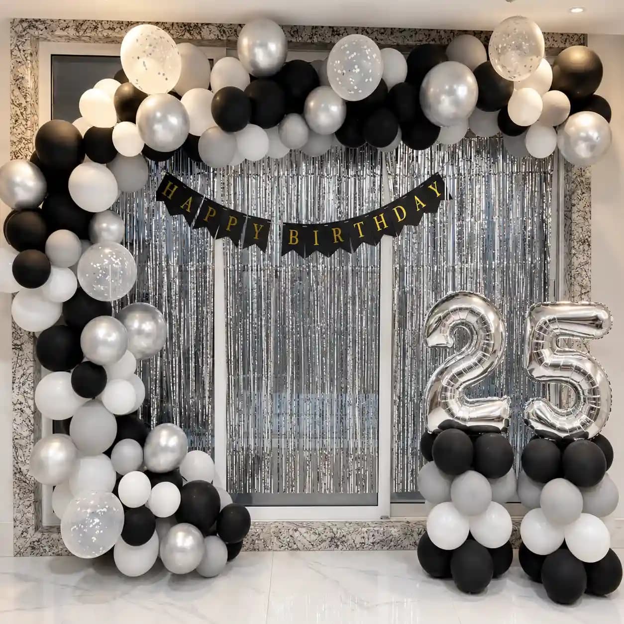 Happy Birthday Balloon Arch